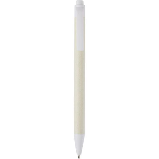 ein stift mit einer weißen spitze und einer schwarzen spitze Dairy Dream Kugelschreiber aus recyceltem Milchkarton (schwarze Mine) (Bild 1)