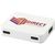 Gaia 4 Port USB Hub mit USB-A- und Typ-C-Ausgang und zwei Eingängen aus recyceltem Kunststoff (Bild 2)