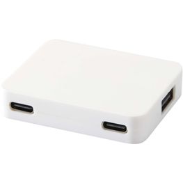 Produktabbildung Gaia 4 Port USB Hub mit USB-A- und Typ-C-Ausgang und zwei Eingängen aus recyceltem Kunststoff Gaia 4 Port USB Hub mit USB-A- und Typ-C-Ausgang und zwei Eingängen aus recyceltem Kunststoff