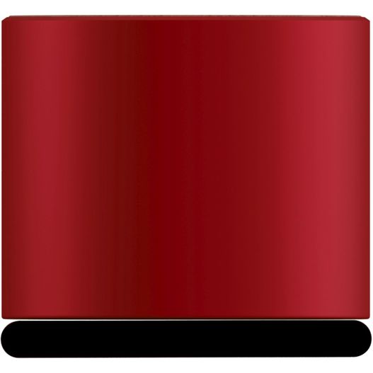 eine rote metallplatte mit schwarzem boden SCX.design S26 Lautsprecher Ring mit Leuchtlogo (Bild 1)