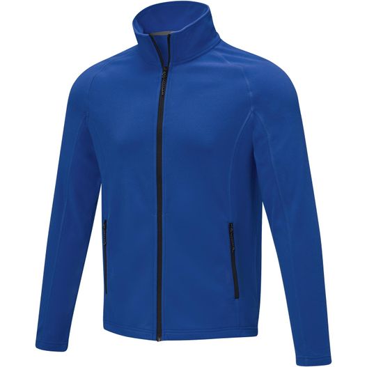 eine blaue jacke mit einem reißverschlusskragen Zelus Fleecejacke für Herren (Bild 1)
