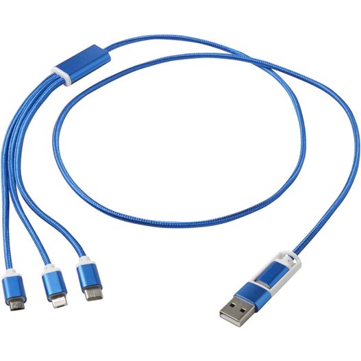 Versatile 5-in-1 Ladekabel aus recyceltem Aluminium (Bild 1)