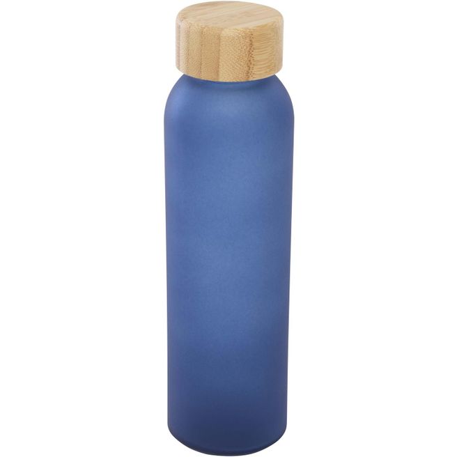 Lume 500 ml Flasche aus mattiertem Kalknatronglas mit Bambusdeckel