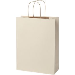 Produktabbildung Papiertüte 150 g/m² aus landwirtschaftlichen Reststoffen mit gedrehten Griffen – 31 × 12 × 41 cm Papiertüte 150 g/m² aus landwirtschaftlichen Reststoffen mit gedrehten Griffen – 31 × 12 × 41 cm