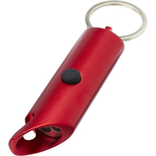 Flare IPX-LED-Lampe und Flaschenöffner aus recyceltem Aluminium mit Schlüsselanhänger (Bild 1)