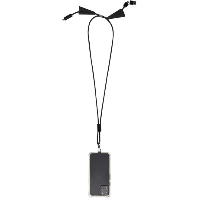 Funi 5 in 1 Lanyard Kabel aus recyceltem Kunststoff für Smartphones mit integrierter Datensynchronisierung und 100 W Schnelll