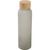 Lume 500 ml Flasche aus mattiertem Kalknatronglas mit Bambusdeckel