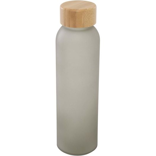 Lume 500 ml Flasche aus mattiertem Kalknatronglas mit Bambusdeckel (Bild 1)
