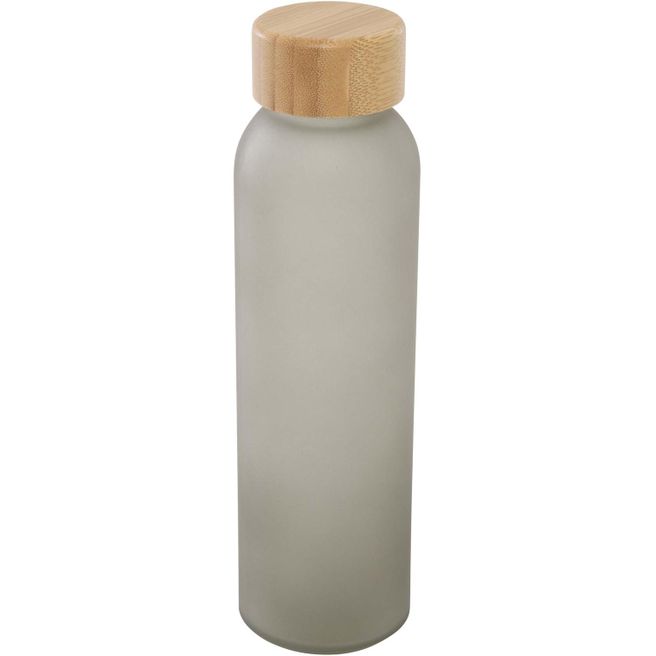 Produktabbildung Lume 500 ml Flasche aus mattiertem Kalknatronglas mit Bambusdeckel Lume 500 ml Flasche aus mattiertem Kalknatronglas mit Bambusdeckel
