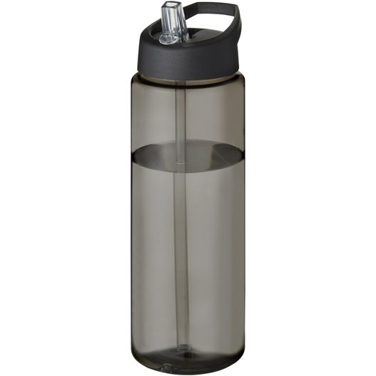 eine graue wasserflasche mit schwarzem deckel H2O Active® Eco Vibe 850 ml Sportflasche mit Ausgussdeckel (Bild 1)