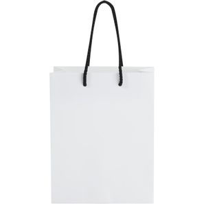 Handgefertigte 170 g/m² Integra-Papiertüte mit Kunststoffgriffen – 18 × 9 × 23 cm