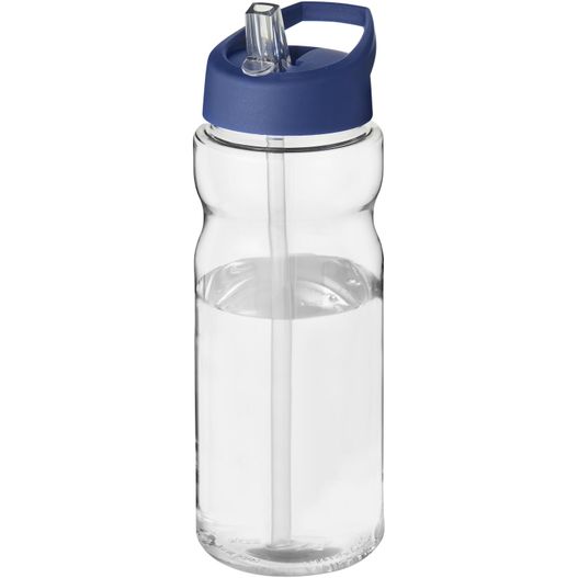 eine wasserflasche mit blauem deckel und einem kunststoffhalm H2O Active® Base 650 ml Sportflasche mit Ausgussdeckel (Bild 1)