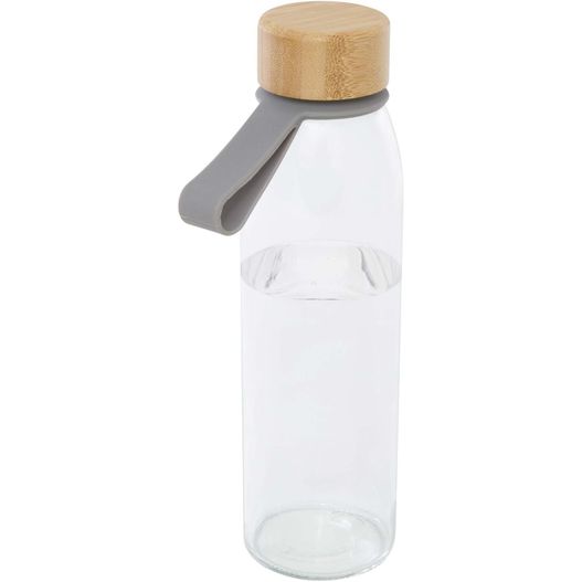 Produktabbildung Porto 500 ml Glas-Flasche mit Silikongriff und Bambusdeckel Porto 500 ml Glas-Flasche mit Silikongriff und Bambusdeckel (Bild 1)