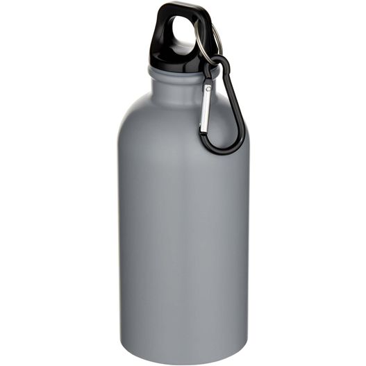 Oregon 400 ml matte RCS-zertifizierte einwandige Trinkflasche aus recyceltem Edelstahl mit Karabinerhaken (Bild 1)