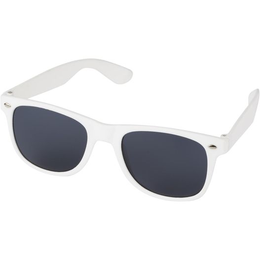 ein paar sonnenbrillen mit einem weißen rahmen Sun Ray Sonnenbrille aus recyceltem Kunststoff (Bild 1)