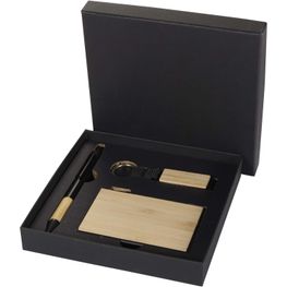 Minka Set mit Kugelschreiber aus RCS Recycling-Aluminium, Schlüsselanhänger und RFID-Kartenhalter