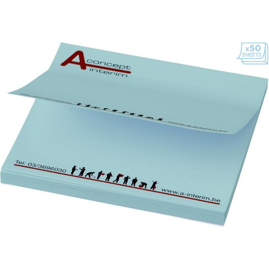 einen blauen umschlag mit einem weißen umschlag und einer roten linie Sticky-Mate® Haftnotizen 75x75 mm (Bild 1)