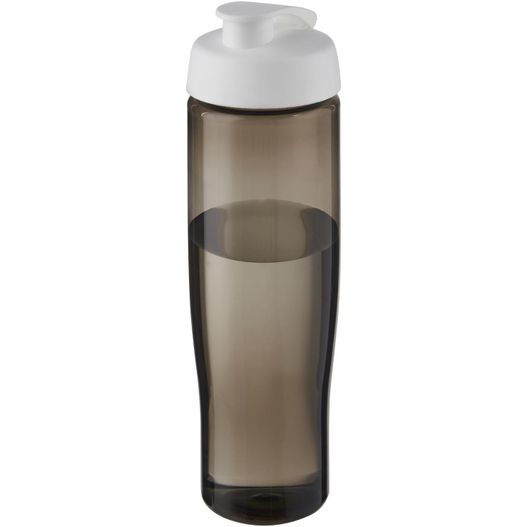 eine wasserflasche mit weißem deckel und schwarzem deckel H2O Active® Eco Tempo 700 ml Sportflasche mit Klappdeckel (Bild 1)