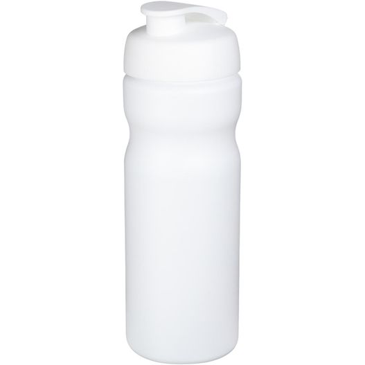eine weiße sportflasche mit weißem deckel Baseline® Plus 650 ml Sportflasche mit Klappdeckel (Bild 1)