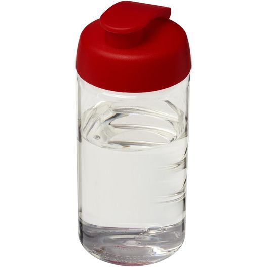 eine rote deckelwasserflasche mit rotem deckel H2O Active® Bop 500 ml Sportflasche mit Klappdeckel (Bild 1)