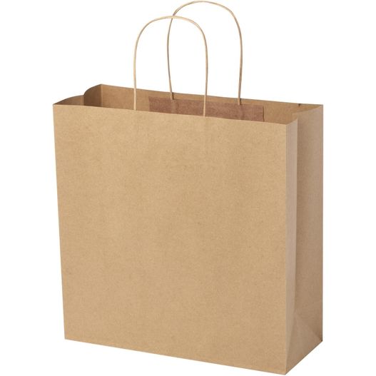 Produktabbildung Kraftpapiertasche 120 g/m² mit gedrehten Griffen – 31 × 12 × 31 cm Kraftpapiertasche 120 g/m² mit gedrehten Griffen – 31 × 12 × 31 cm (Bild 1)