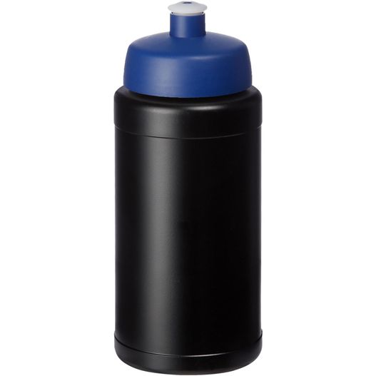 eine schwarze und blaue wasserflasche mit blauem deckel Baseline® Plus 500 ml Flasche mit Sportdeckel (Bild 1)