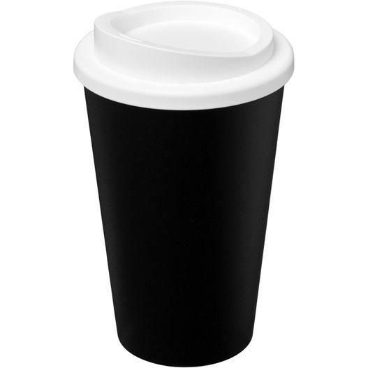 eine schwarze und weiße tasse mit einem deckel Americano® 350 ml Isolierbecher (Bild 1)