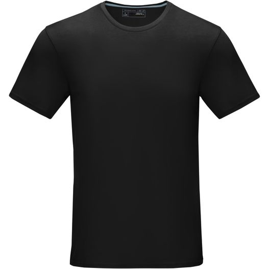 ein schwarzes t-shirt mit einem weißen logo auf der brust Azurite T-Shirt aus Bio-Baumwolle für Herren (Bild 1)