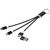 Metal 4-in-1 Ladekabel aus recyceltem Aluminium mit Schlüsselanhänger (Bild 1)