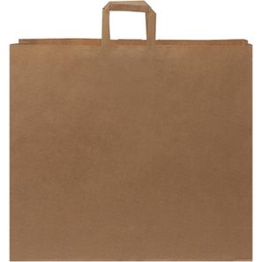 Kraftpapiertasche 90-100 g/m² mit flachen Griffen – 49,5 × 14 × 44 cm