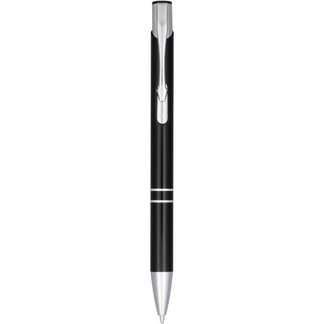 Moneta Druckkugelschreiber aus eloxiertem Aluminium (schwarze Mine)