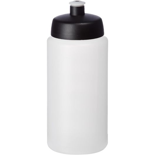 eine weiße plastikflasche mit schwarzem deckel Baseline® Plus grip 500 ml Sportflasche mit Sportdeckel (Bild 1)