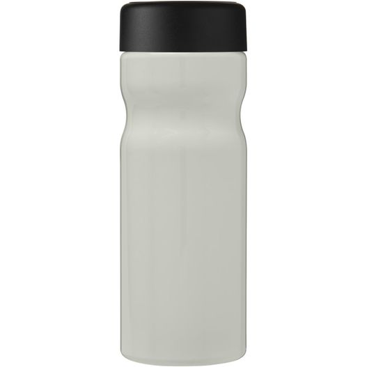 eine weiße und schwarze wasserflasche auf weißem hintergrund H2O Active® Eco Base 650 ml Sportflasche mit Drehdeckel (Bild 1)