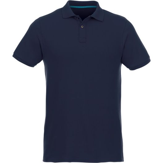 ein navy poloshirt mit blauem kragen Beryl Poloshirt aus Bio-Recyclingmaterial für Herren (Bild 1)