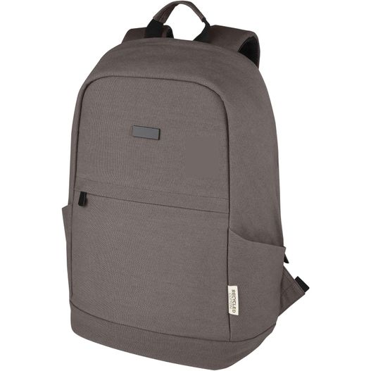einen rucksack mit einem laptopfach darauf Joey 15,6 Zoll Anti-Diebstahl Laptop Rucksack 18 L aus GRS-recyceltem Canvas (Bild 1)