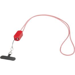 Anser Smartphone Lanyard aus recyceltem Kunststoff mit 27 W 5-in-1 integriertem Kabel
