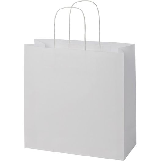Kraftpapiertasche 120 g/m² mit gedrehten Griffen – 31 × 12 × 31 cm (Bild 1)