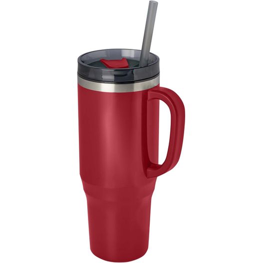 Melbourne 1200 ml RCS-zertifizierter Isolierbecher mit Strohhalm (Bild 1)