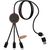 SCX.design C37 40W 5-in-1 rPET Ladekabel in rundem Bambusgehäuse mit Leuchtlogo (Bild 1)