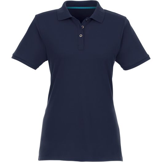 ein damen marine poloshirt mit blauem kragen Beryl Poloshirt aus Bio-Recyclingmaterial für Damen (Bild 1)