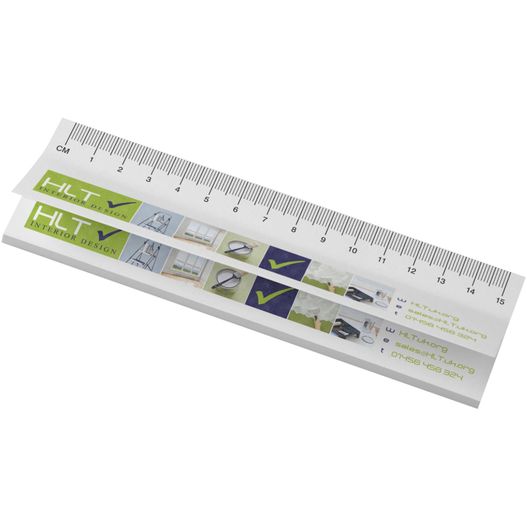 Produktabbildung Sticky-Mate® Haftnotizen mit gedrucktem 15 cm Lineal aus recyceltem Material Sticky-Mate® Haftnotizen mit gedrucktem 15 cm Lineal aus recyceltem Material (Bild 1)