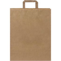 Kraftpapiertasche 80-90 g/m² mit flachen Griffen – 32 × 12 × 40 cm