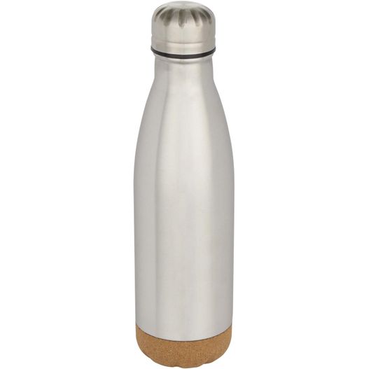 Cove 500 ml doppelwandige, vakuumisolierte Trinkflasche aus Edelstahl mit Korkdetails (Bild 1)