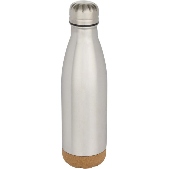 Cove 500 ml doppelwandige, vakuumisolierte Trinkflasche aus Edelstahl mit Korkdetails