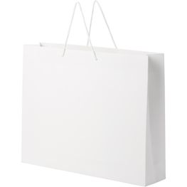 Handgefertigte 170 g/m² Integra-Papiertüte mit Kunststoff Kordelgriffen – 45 × 10 × 35 cm