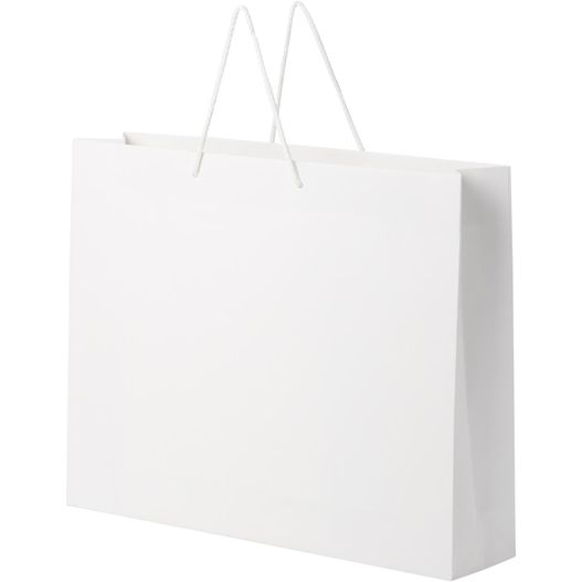 Produktabbildung Handgefertigte 170 g/m² Integra-Papiertüte mit Kunststoff Kordelgriffen – 45 × 10 × 35 cm Handgefertigte 170 g/m² Integra-Papiertüte mit Kunststoff Kordelgriffen – 45 × 10 × 35 cm (Bild 1)