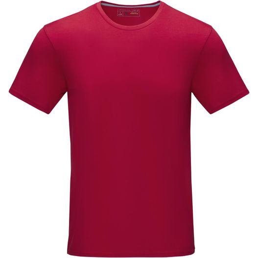 ein rotes t-shirt mit einem weißen logo auf der brust Azurite T-Shirt aus Bio-Baumwolle für Herren (Bild 1)