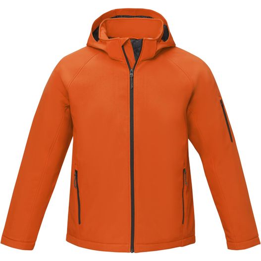 eine orange jacke mit kapuze Notus wattierte Softshell Herrenjacke (Bild 1)