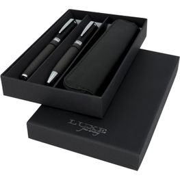 Produktabbildung Carbon Duo Kugelschreiberset mit Hülle (schwarze Mine) Carbon Duo Kugelschreiberset mit Hülle (schwarze Mine)