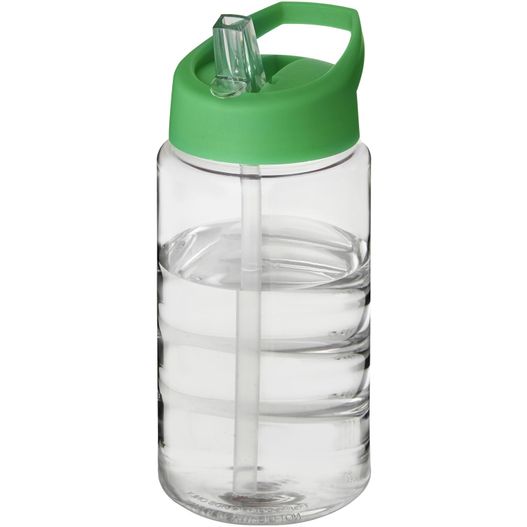 eine grüne wasserflasche mit stroh H2O Active® Bop 500 ml Sportflasche mit Ausgussdeckel (Bild 1)